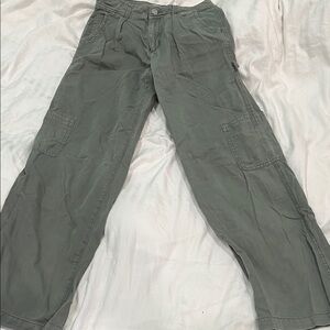 Garage -Gray Cargo Pants Relaxed Fit Cotton